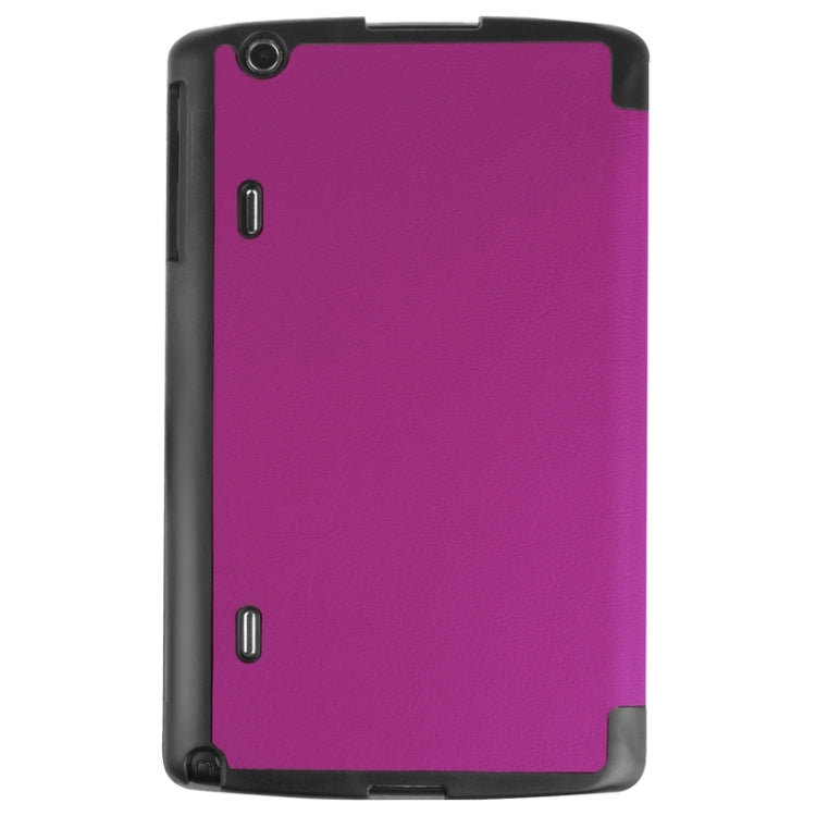 8.3 Inch Karst Texture Horizontal Flip Solid Color Leather Case with Three-Folding Holder for LG G Pad X8.3