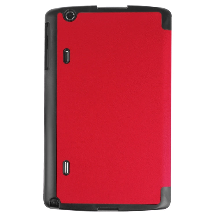 8.3 Inch Karst Texture Horizontal Flip Solid Color Leather Case with Three-Folding Holder for LG G Pad X8.3