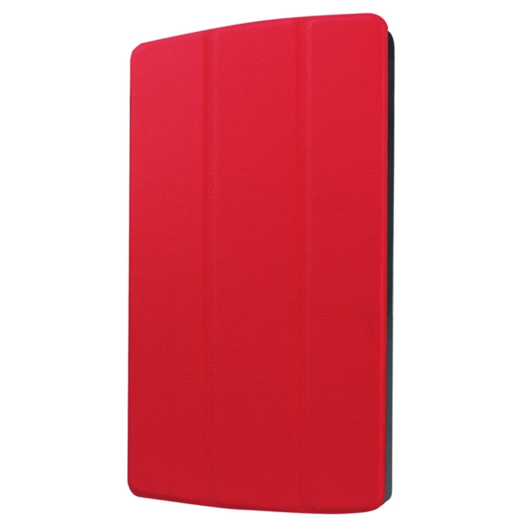 8.3 Inch Karst Texture Horizontal Flip Solid Color Leather Case with Three-Folding Holder for LG G Pad X8.3