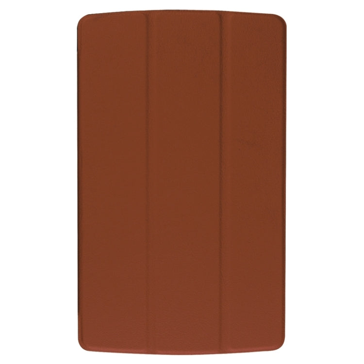 8.3 Inch Karst Texture Horizontal Flip Solid Color Leather Case with Three-Folding Holder for LG G Pad X8.3