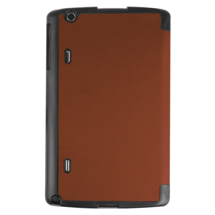 8.3 Inch Karst Texture Horizontal Flip Solid Color Leather Case with Three-Folding Holder for LG G Pad X8.3