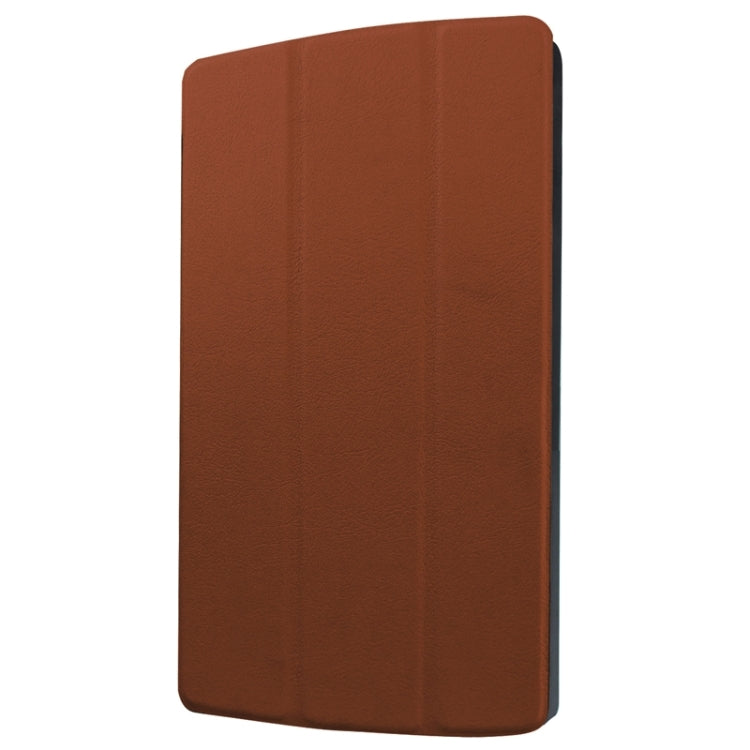 8.3 Inch Karst Texture Horizontal Flip Solid Color Leather Case with Three-Folding Holder for LG G Pad X8.3