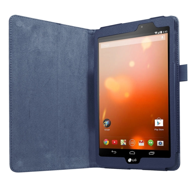 8.3 Inch Litchi Texture Horizontal Flip Solid Color Leather Case with Holder for LG G Pad X8.3