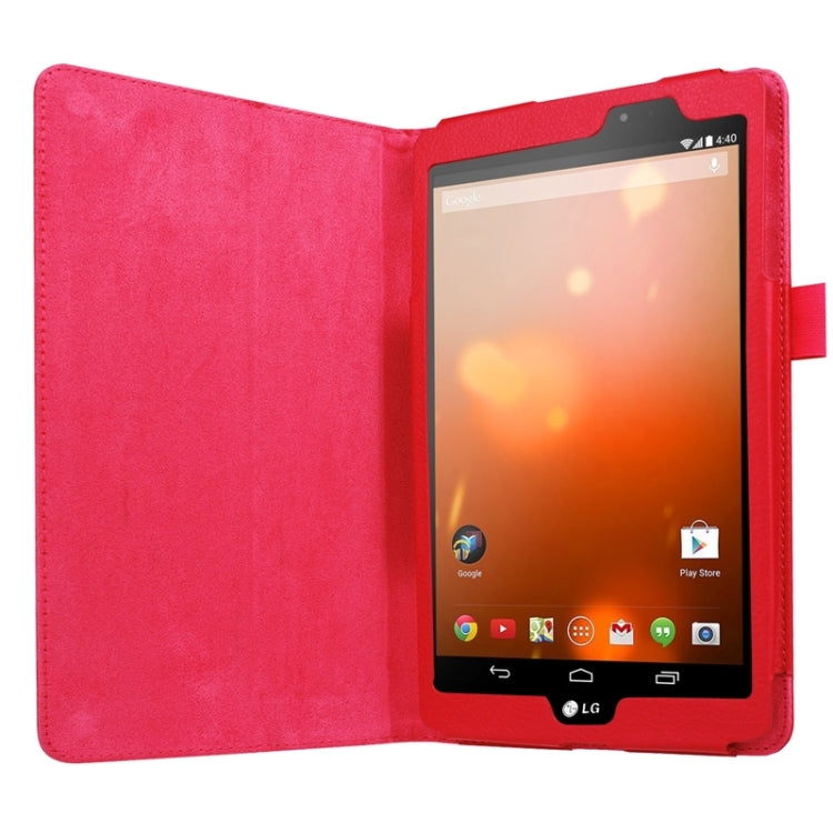 8.3 Inch Litchi Texture Horizontal Flip Solid Color Leather Case with Holder for LG G Pad X8.3