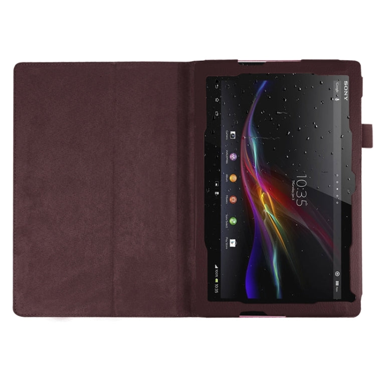 Litchi Texture Horizontal Flip Solid Color Leather Case with Holder for Sony Xperia Z4