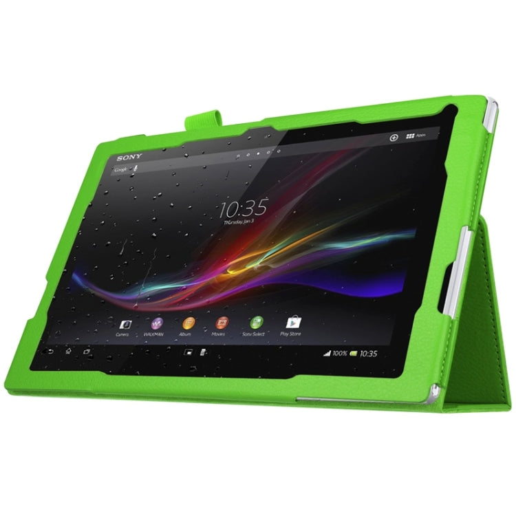 Litchi Texture Horizontal Flip Solid Color Leather Case with Holder for Sony Xperia Z4