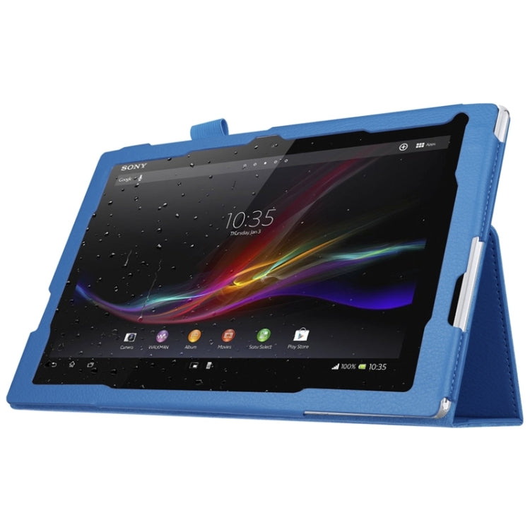 Litchi Texture Horizontal Flip Solid Color Leather Case with Holder for Sony Xperia Z4