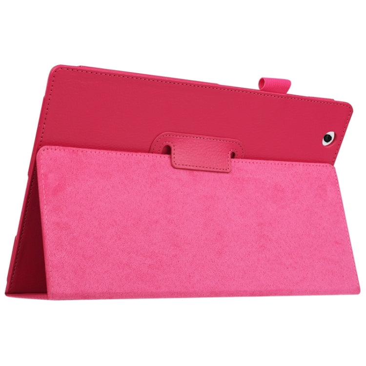 Litchi Texture Horizontal Flip Solid Color Leather Case with Holder for Sony Xperia Z4