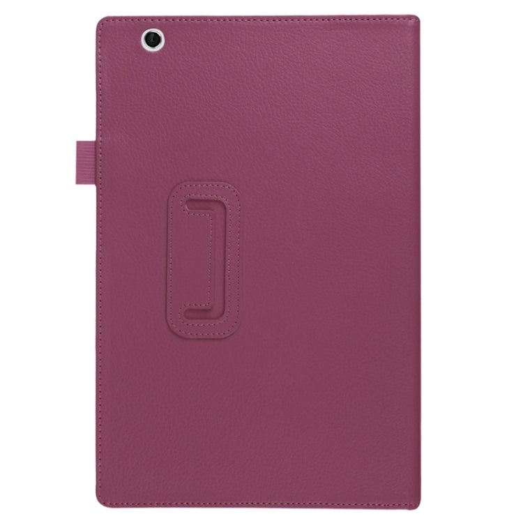Litchi Texture Horizontal Flip Solid Color Leather Case with Holder for Sony Xperia Z4