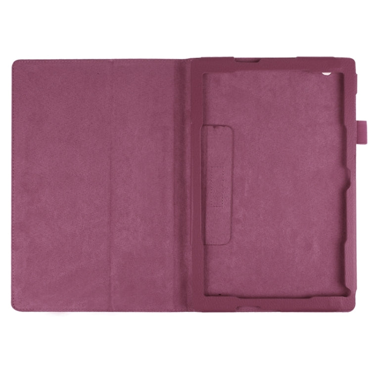 Litchi Texture Horizontal Flip Solid Color Leather Case with Holder for Sony Xperia Z4