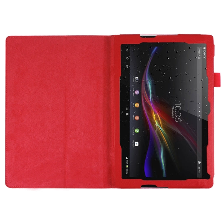 Litchi Texture Horizontal Flip Solid Color Leather Case with Holder for Sony Xperia Z4