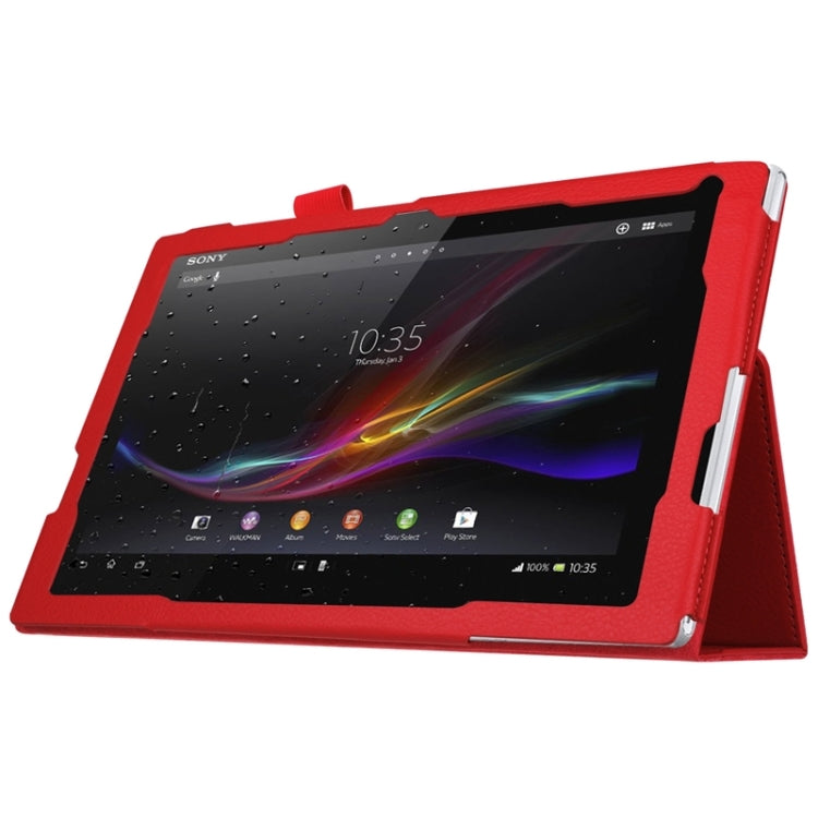 Litchi Texture Horizontal Flip Solid Color Leather Case with Holder for Sony Xperia Z4