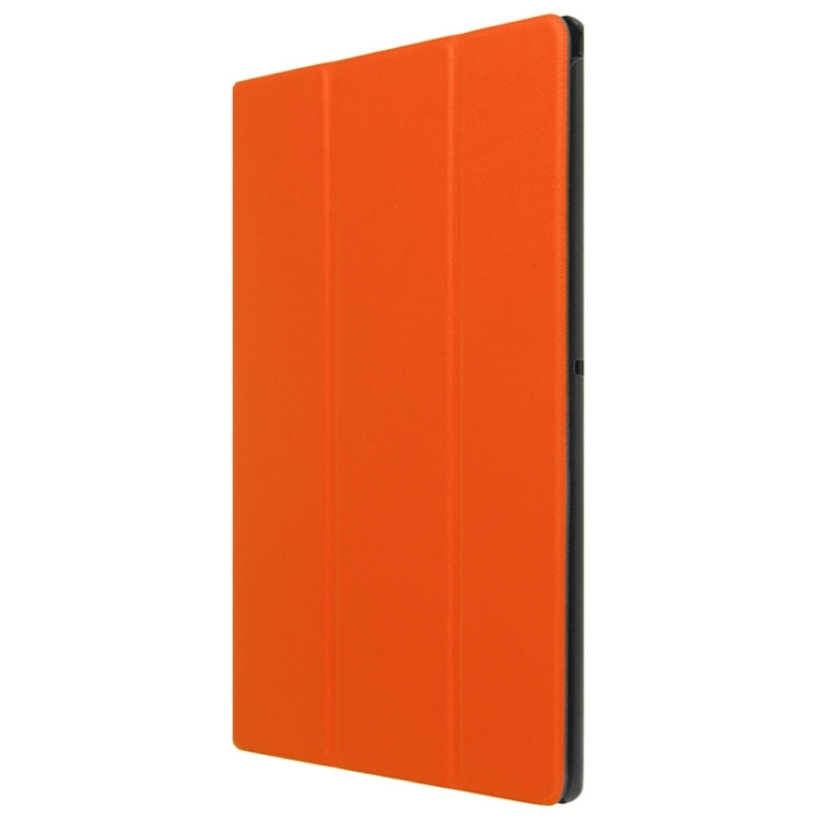 Karst Texture Horizontal Flip Solid Color Leather Case with Three-Folding Holder for Sony Xperia Z4