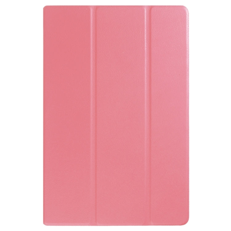 Karst Texture Horizontal Flip Solid Color Leather Case with Three-Folding Holder for Sony Xperia Z4