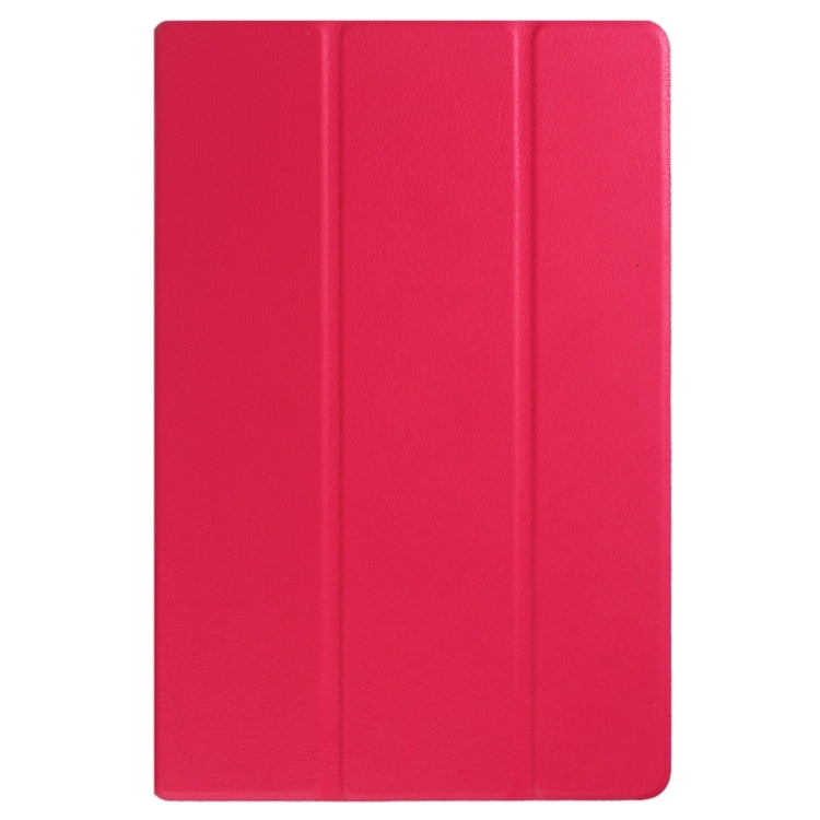 Karst Texture Horizontal Flip Solid Color Leather Case with Three-Folding Holder for Sony Xperia Z4