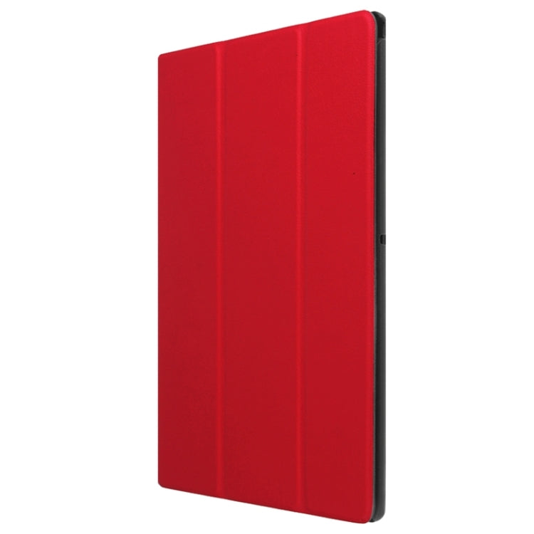 Karst Texture Horizontal Flip Solid Color Leather Case with Three-Folding Holder for Sony Xperia Z4