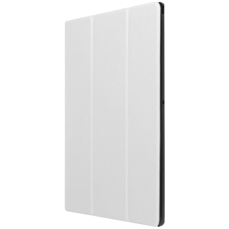 Karst Texture Horizontal Flip Solid Color Leather Case with Three-Folding Holder for Sony Xperia Z4