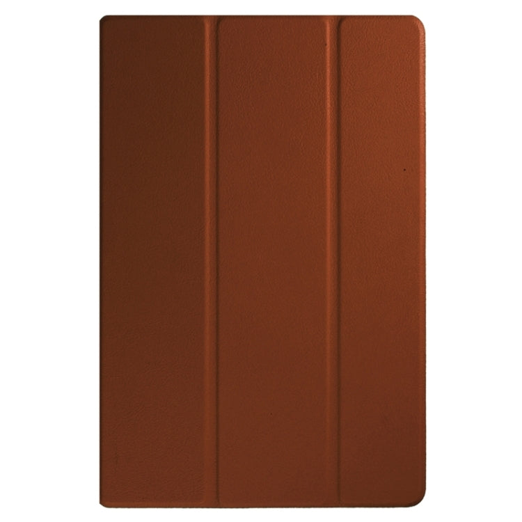 Karst Texture Horizontal Flip Solid Color Leather Case with Three-Folding Holder for Sony Xperia Z4
