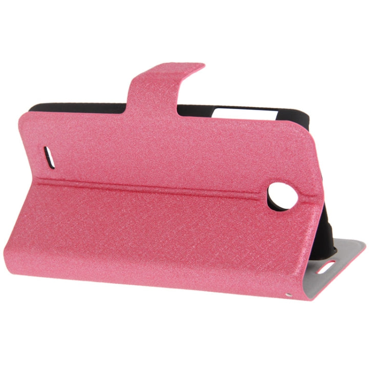 Silver Hairline Texture Leather Case with Credit Card Slots & Holder for Lenovo A630