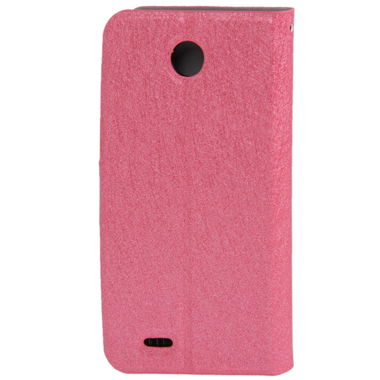 Silver Hairline Texture Leather Case with Credit Card Slots & Holder for Lenovo A630