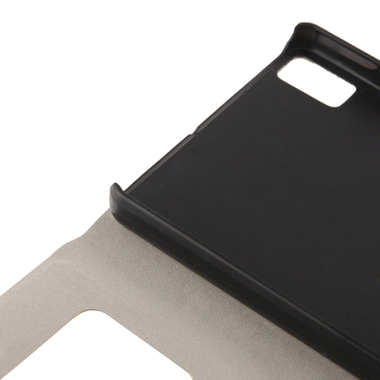 Pebble Texture Ultrathin Horizontal Flip Leather Case with Holder & Call Display ID for Huawei Ascend P6