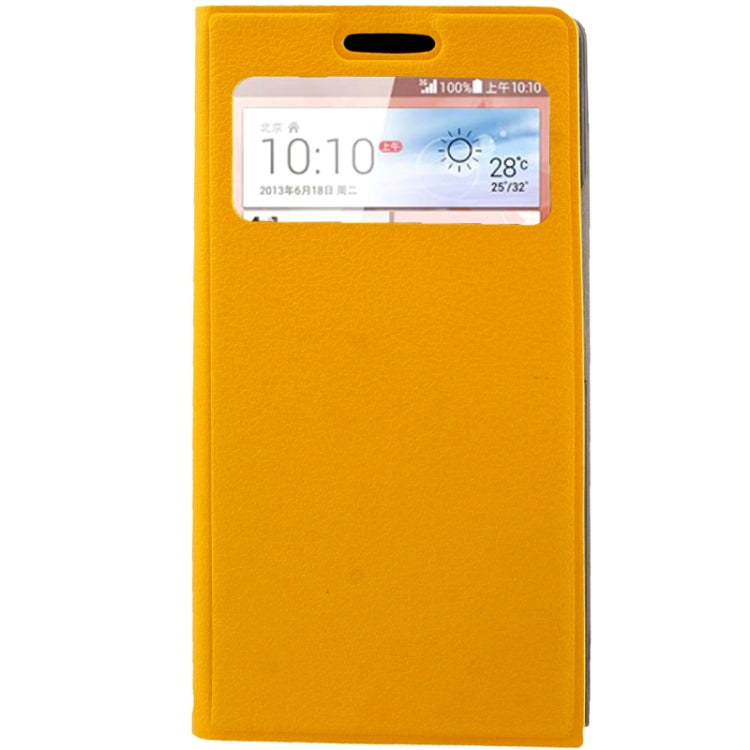 Pebble Texture Ultrathin Horizontal Flip Leather Case with Holder & Call Display ID for Huawei Ascend P6