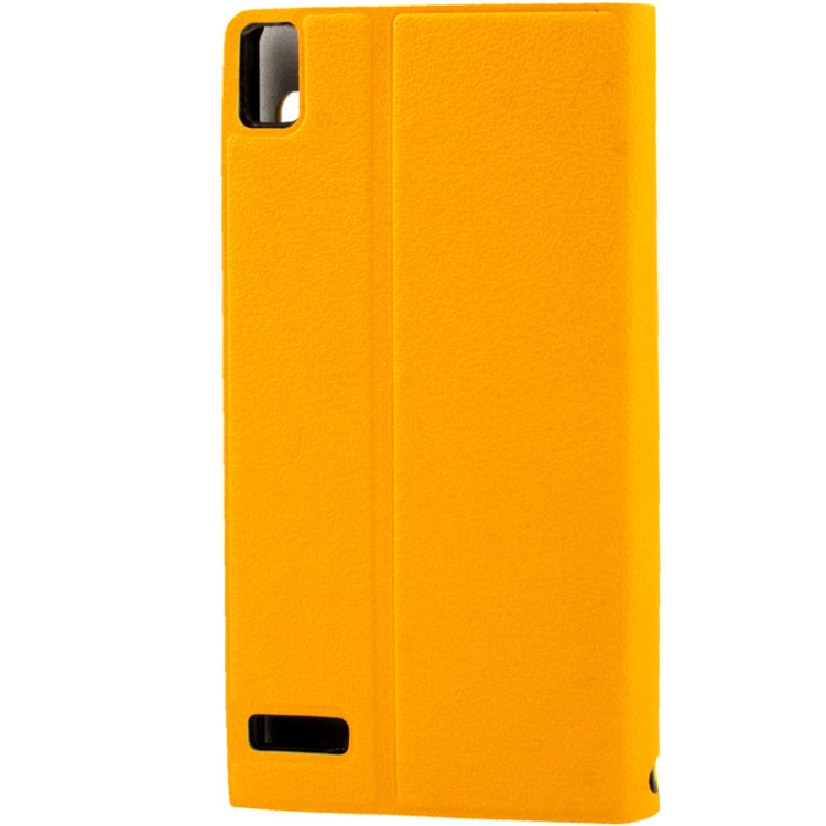 Pebble Texture Ultrathin Horizontal Flip Leather Case with Holder & Call Display ID for Huawei Ascend P6