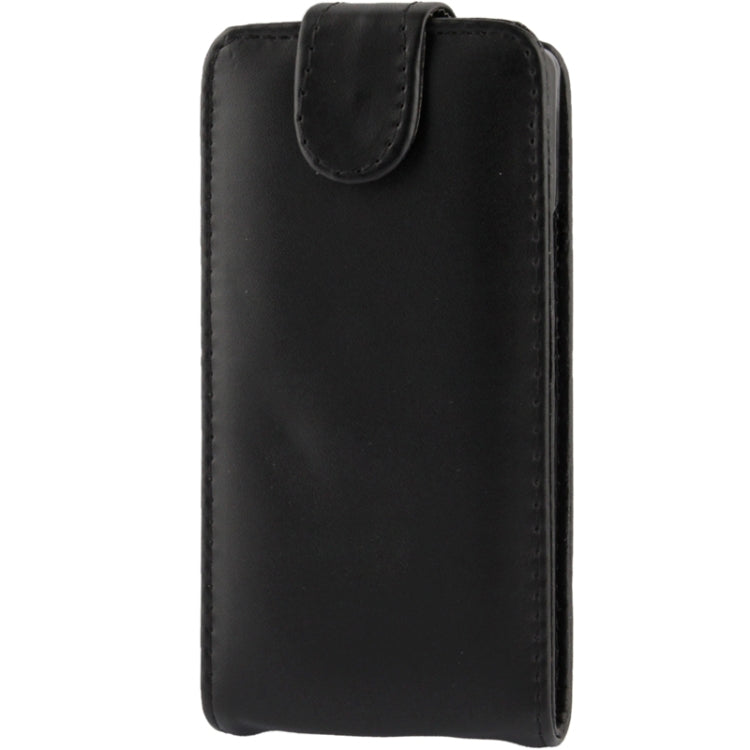 Vertical Flip Soft Leather Case for Huawei Ascend P6 (Black)