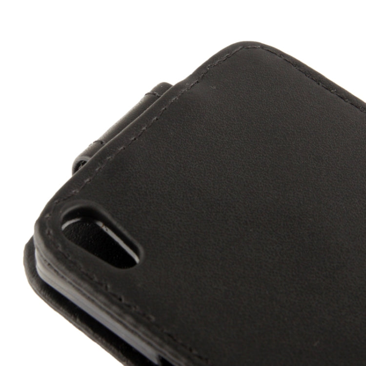 Vertical Flip Soft Leather Case for Huawei Ascend P6 (Black)