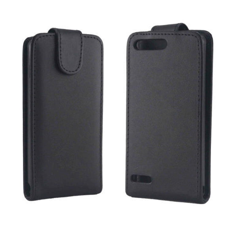 Vertical Flip Leather Case for Huawei Ascend G6-T00 3G / P6 mini(Black)