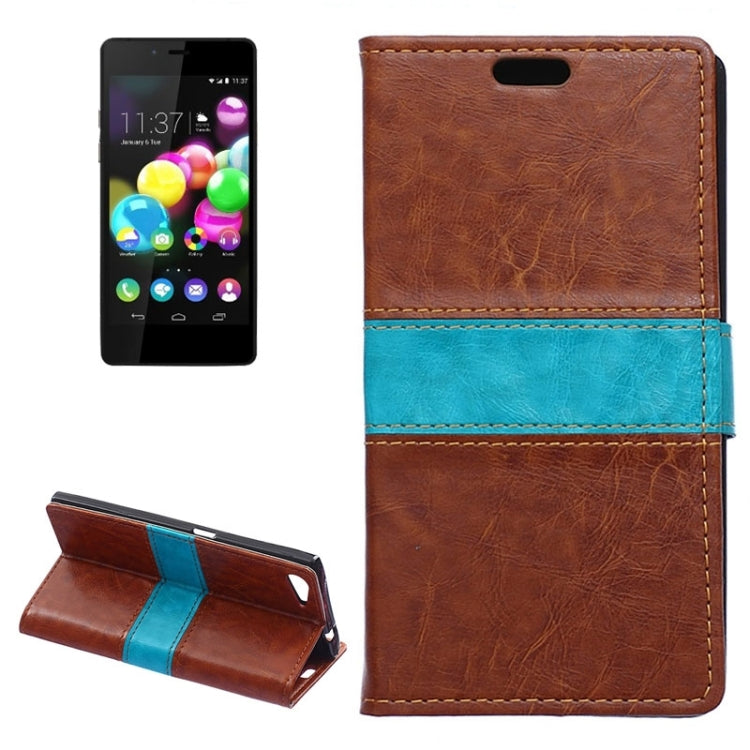 Horizontal Flip Color Matching Leather Case with Card Slots & Wallet & Holder for Wiko Highway Star 4G