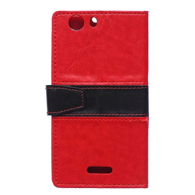 Horizontal Flip Color Matching Leather Case with Card Slots & Wallet & Holder for Wiko Ridge 4G