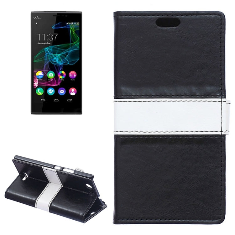 Horizontal Flip Color Matching Leather Case with Card Slots & Wallet & Holder for Wiko Ridge Fab 4G