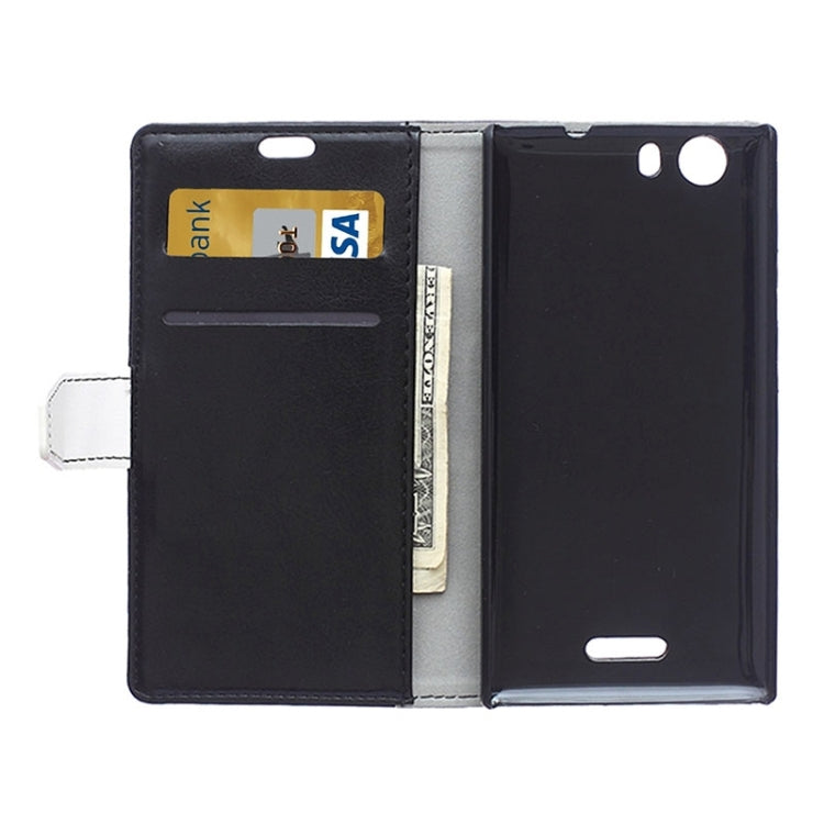 Horizontal Flip Color Matching Leather Case with Card Slots & Wallet & Holder for Wiko Ridge Fab 4G