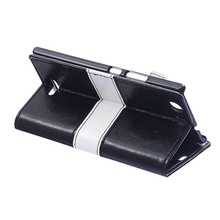 Horizontal Flip Color Matching Leather Case with Card Slots & Wallet & Holder for Wiko Ridge Fab 4G