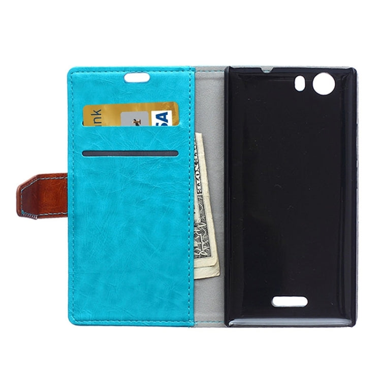 Horizontal Flip Color Matching Leather Case with Card Slots & Wallet & Holder for Wiko Ridge Fab 4G