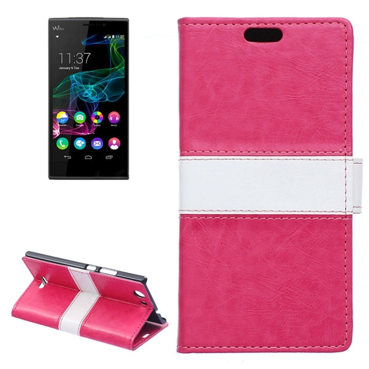 Horizontal Flip Color Matching Leather Case with Card Slots & Wallet & Holder for Wiko Ridge Fab 4G