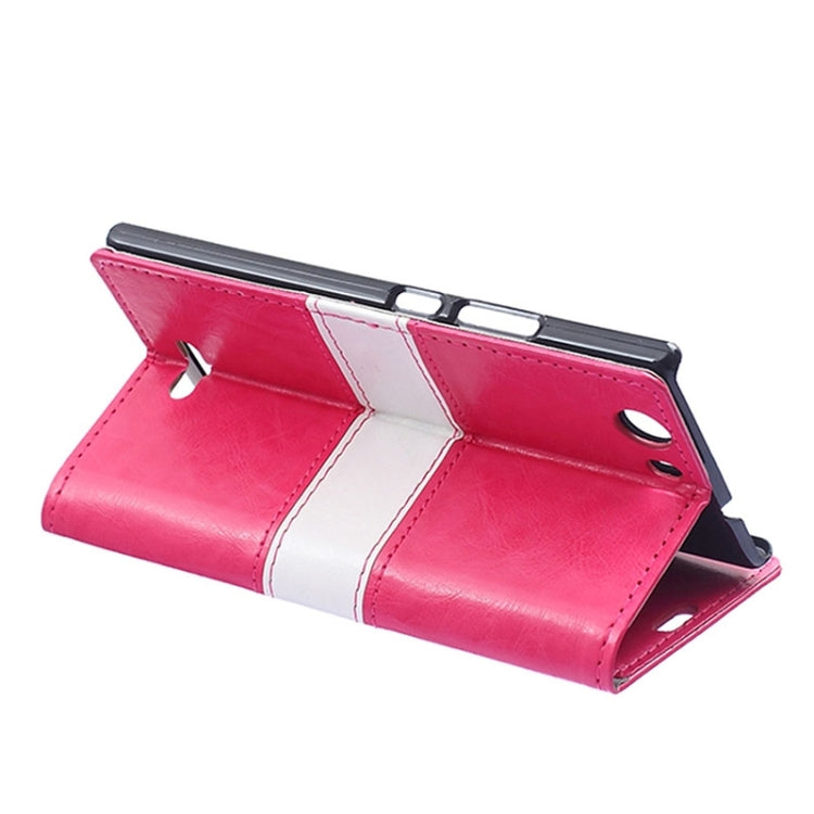 Horizontal Flip Color Matching Leather Case with Card Slots & Wallet & Holder for Wiko Ridge Fab 4G