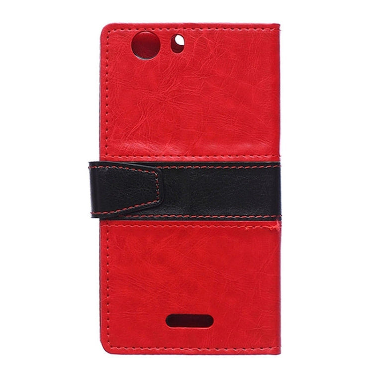 Horizontal Flip Color Matching Leather Case with Card Slots & Wallet & Holder for Wiko Ridge Fab 4G