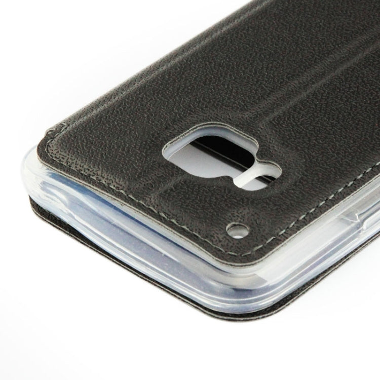 For HTC One M9 UFO Orange Peel Texture Leather Case with Holder & Card Slot & Caller ID Display