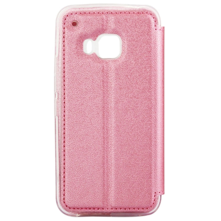 For HTC One M9 UFO Orange Peel Texture Leather Case with Holder & Card Slot & Caller ID Display