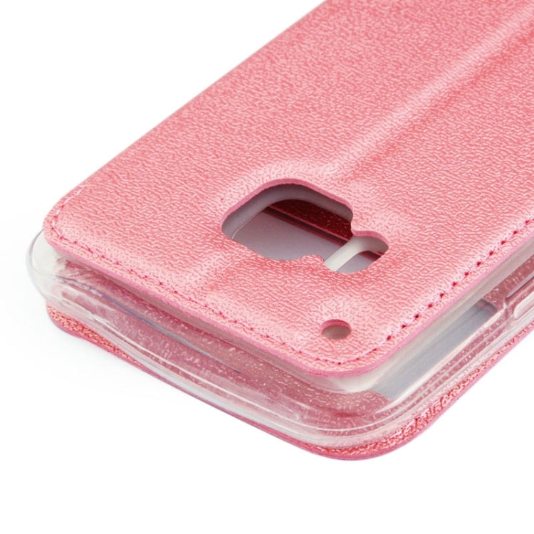 For HTC One M9 UFO Orange Peel Texture Leather Case with Holder & Card Slot & Caller ID Display