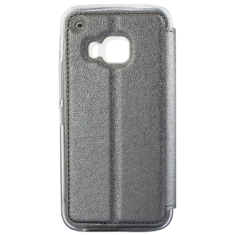 For HTC One M9 UFO Orange Peel Texture Leather Case with Holder & Card Slot & Caller ID Display