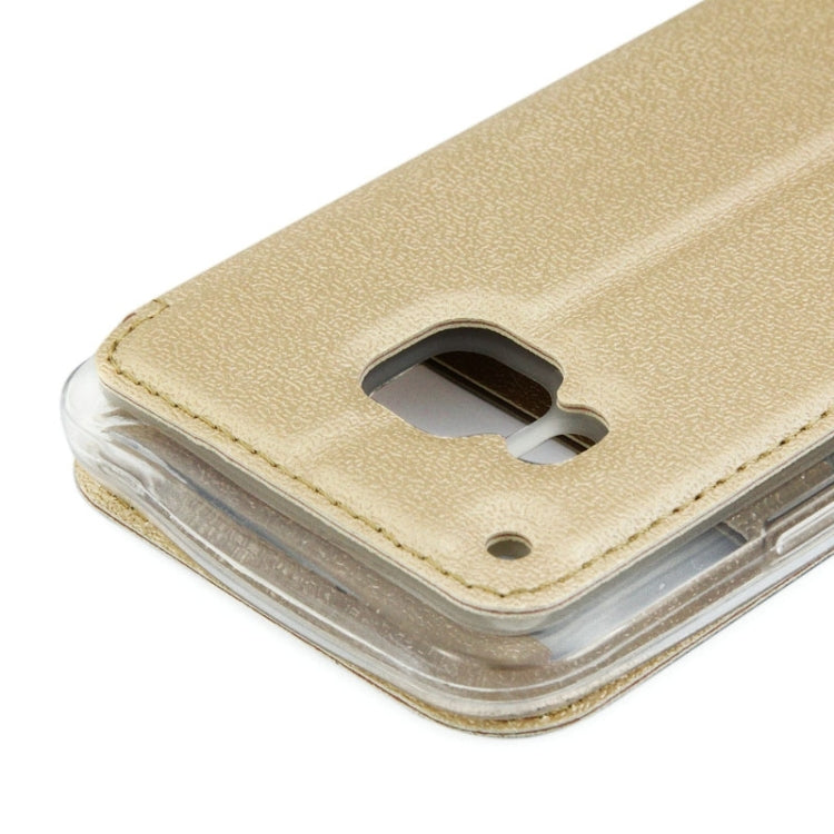 For HTC One M9 UFO Orange Peel Texture Leather Case with Holder & Card Slot & Caller ID Display