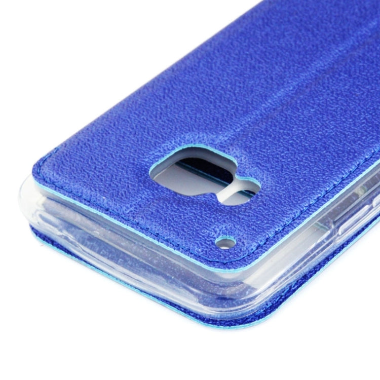 For HTC One M9 UFO Orange Peel Texture Leather Case with Holder & Card Slot & Caller ID Display