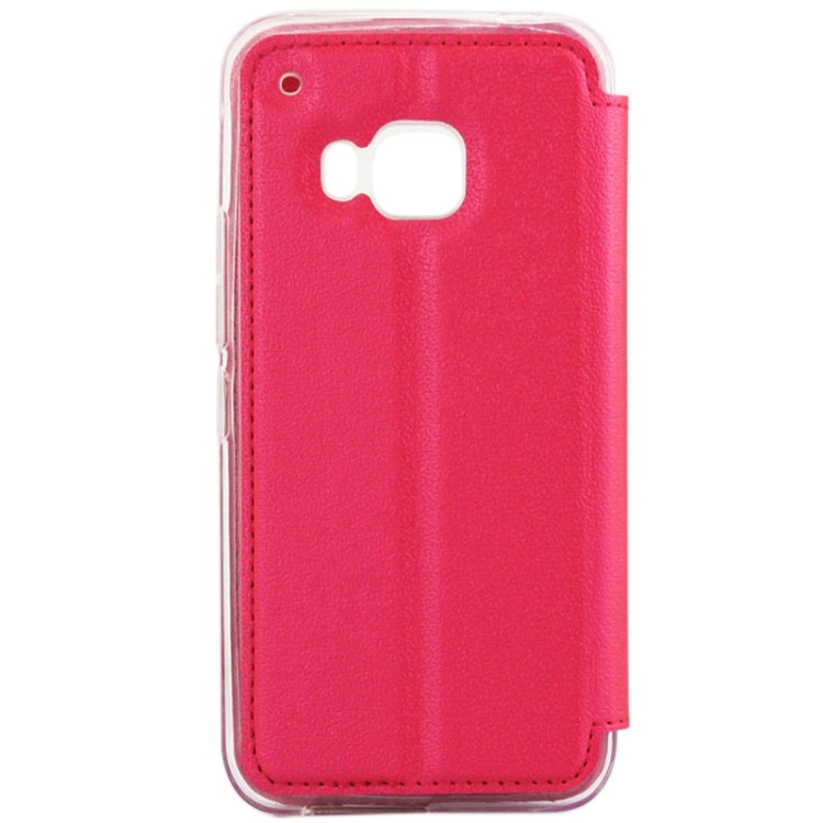 For HTC One M9 UFO Orange Peel Texture Leather Case with Holder & Card Slot & Caller ID Display