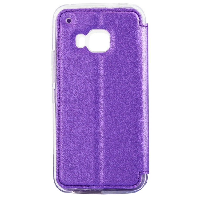 For HTC One M9 UFO Orange Peel Texture Leather Case with Holder & Card Slot & Caller ID Display