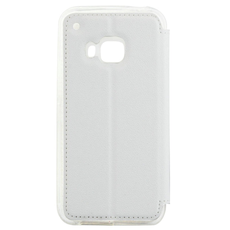 For HTC One M9 UFO Orange Peel Texture Leather Case with Holder & Card Slot & Caller ID Display