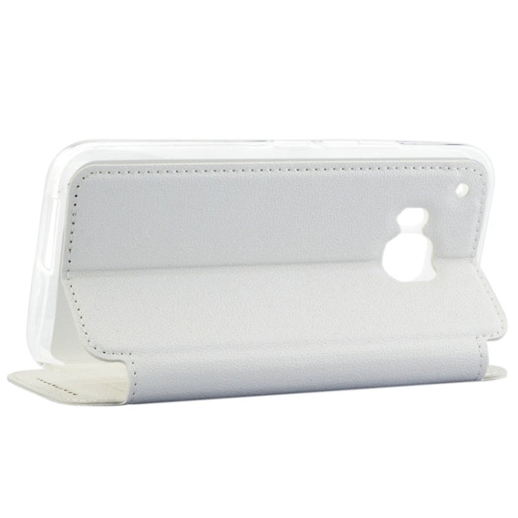 For HTC One M9 UFO Orange Peel Texture Leather Case with Holder & Card Slot & Caller ID Display