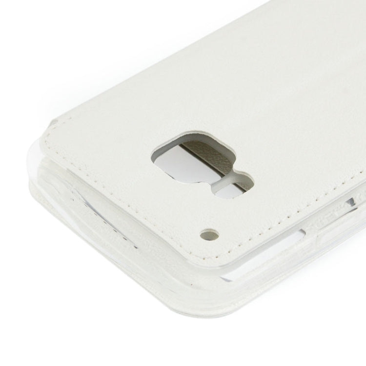 For HTC One M9 UFO Orange Peel Texture Leather Case with Holder & Card Slot & Caller ID Display